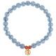 Aquamarine Red Agate Healing Charm Bracelet