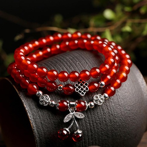 Natural Red Agate Blessing Necklace Bracelet Natural Red Agate Blessing Necklace Bracelet