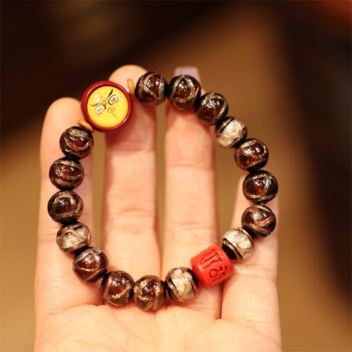 Swallowing Beast Family Wealth Thangka Bracelet
