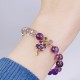 Amethyst Four Leaf Clover Healing Bracelet Amethyst Four Leaf Clover Healing Bracelet