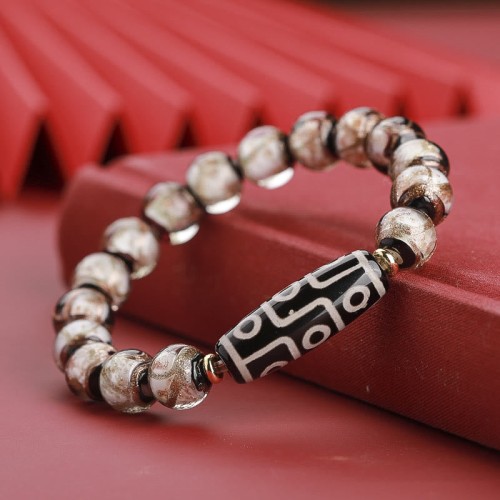 Tibetan Nine-Eye Dzi Bead Wealth Bracelet Tibetan Nine-Eye Dzi Bead Wealth Bracelet