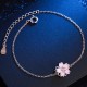 Sterling Silver Cherry Blossom Blessing Bracelet
