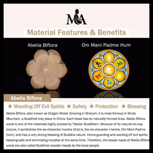 Abelia Wood Happiness Protection Bracelet