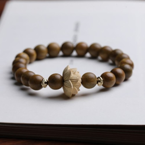 Green Sandalwood Boxwood Lotus Soothing Bracelet Green Sandalwood Boxwood Lotus Soothing Bracelet