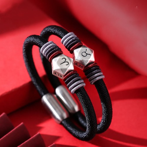 999 Sterling Silver Zodiac Blessing Handmade String Bracelet 999 Sterling Silver Zodiac Blessing Handmade String Bracelet