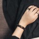 Ebony Wood Copper Peace Balance Couple Bracelet Ebony Wood Copper Peace Balance Couple Bracelet