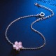Sterling Silver Cherry Blossom Blessing Bracelet