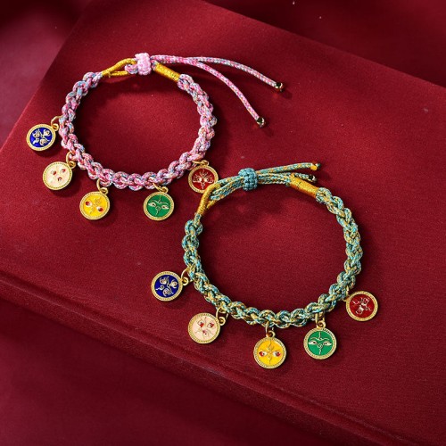 Handmade Tibetan Five God of Wealth Luck Bracelet