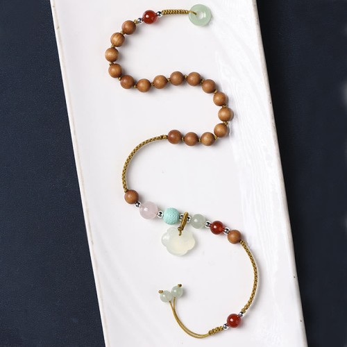 Chalcedony Peace Buckle Soothing Double Wrap Bracelet