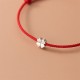 925 Silver Four Leaf Clover Red Rope Bracelet 925 Silver Four Leaf Clover Red Rope Bracelet