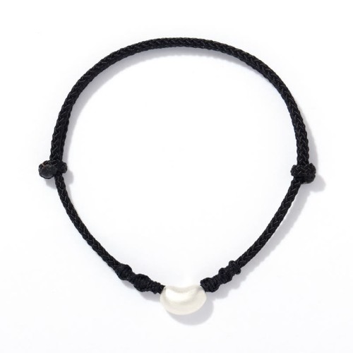 999 Silver Bean Design Luck Connection Braided Bracelet 999 Silver Bean Design Luck Connection Braided Bracelet