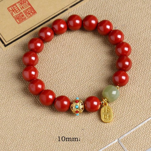 Cinnabar Green Aventurine Fortune Bracelet