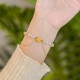 Hetian Jade Peach Blossom Luck Chain Bracelet
