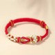 Handmade Peach Blossom Peace Knot Luck Bracelet