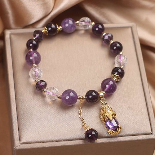 Natural Amethyst PiXiu Healing Bracelet Natural Amethyst PiXiu Healing Bracelet