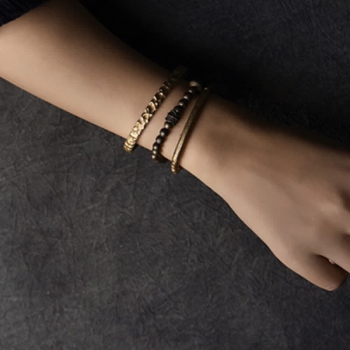 Lava Rock Copper Balance Cuff Bangle