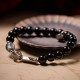 925 Silver Obsidian Moonstone Strength Couple Bracelet 925 Silver Obsidian Moonstone Strength Couple Bracelet