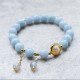 Aquamarine Pearl Moonstone Charm Bracelet Aquamarine Pearl Moonstone Charm Bracelet