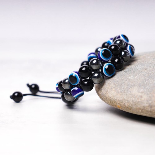 Evil Eye Hematite Tiger Eye Protection Bracelet