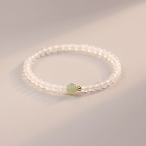 White Agate Jade Protection Bracelet White Agate Jade Protection Bracelet
