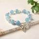 925 Silver Aquamarine Serenity Flower Bracelet 925 Silver Aquamarine Serenity Flower Bracelet