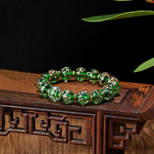 Gold Swallowing Beast Fluorescent Liuli Glass Success Bracelet Gold Swallowing Beast Fluorescent Liuli Glass Success Bracelet