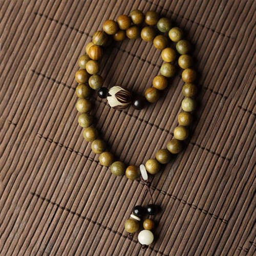 Green Sandalwood Bodhi Seed Lotus Soothing Bracelet Green Sandalwood Bodhi Seed Lotus Soothing Bracelet