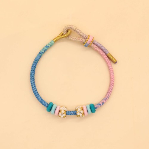 Peach Blossom Knot Luck Braided Bracelet