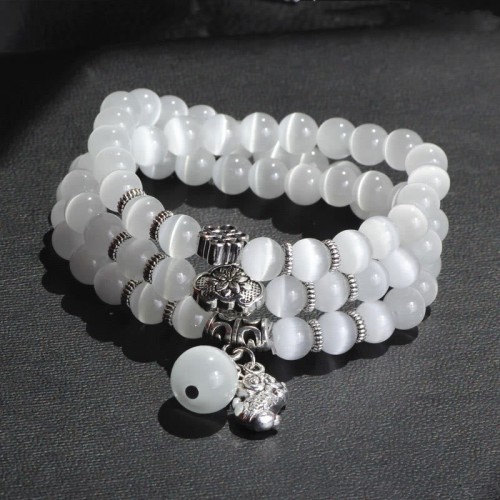 Cat Eye PiXiu Support Triple Wrap Bracelet