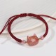Silver Sheen Obsidian Strawberry Quartz Cat Bracelet Silver Sheen Obsidian Strawberry Quartz Cat Bracelet
