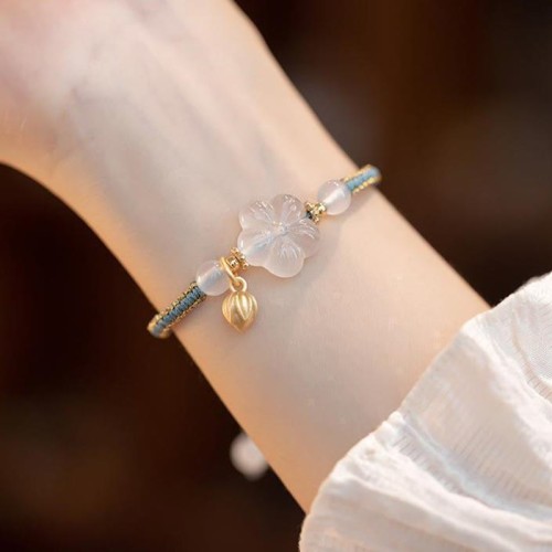 Red Agate Jade Lotus Confidence Bracelet Red Agate Jade Lotus Confidence Bracelet