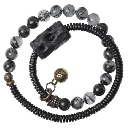 Black Rutilated Quartz Ebony Wisdom Bracelet Black Rutilated Quartz Ebony Wisdom Bracelet