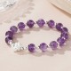 925 Silver Amethyst Lotus Spiritual Bracelet 925 Silver Amethyst Lotus Spiritual Bracelet