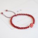 Natural Red Agate Endless Knot Confidence Bracelet