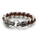 Dragon Leather Titanium Steel Luck Braided Bracelet Dragon Leather Titanium Steel Luck Braided Bracelet