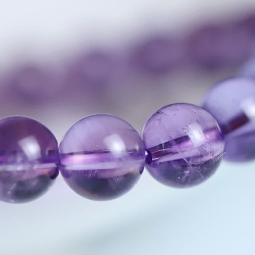 Amethyst Crystal Hetian Jade Healing Charm Bracelet
