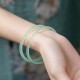 Green Chalcedony Strength Courage Cuff Bracelet