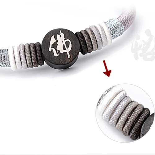 Buddha Ebony Handcrafted Rope Bracelet