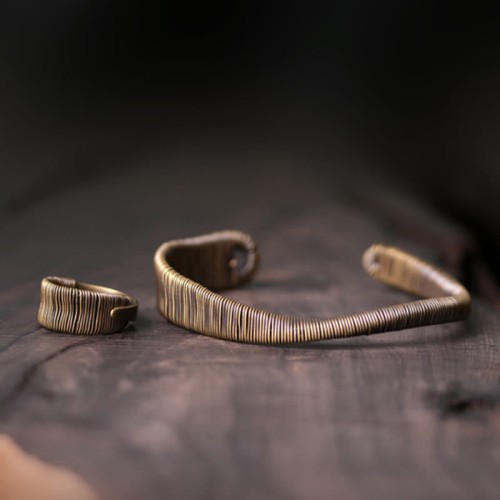 Wrapped Copper Luck Wealth Adjustable Cuff Bracelet Wrapped Copper Luck Wealth Adjustable Cuff Bracelet