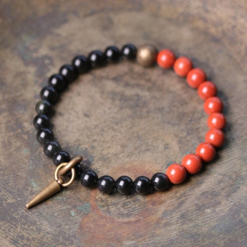 Black Obsidian Sodalite Strength Couple Bracelet Black Obsidian Sodalite Strength Couple Bracelet