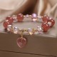 Strawberry Quartz Love Heart Healing Bracelet