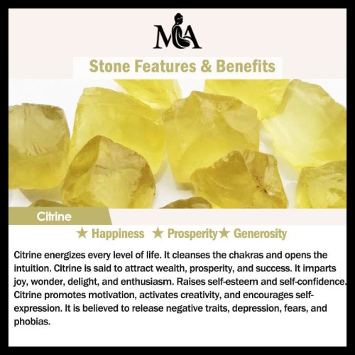 Citrine Fu Character Happiness Bracelet