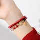 925 Sterling Silver Cinnabar Fu Character Blessing Bracelet 925 Sterling Silver Cinnabar Fu Character Blessing Bracelet
