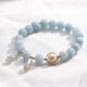 Aquamarine Pearl Moonstone Charm Bracelet Aquamarine Pearl Moonstone Charm Bracelet