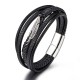Feather Multilayer Leather Titanium Calm Bracelet Feather Multilayer Leather Titanium Calm Bracelet