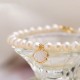 14K Gold Plated Pearl Crystal Shell Charm Bracelet 14K Gold Plated Pearl Crystal Shell Charm Bracelet