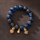 Gold Swallowing Beast Liuli Glass Bead Fortune Bracelet Gold Swallowing Beast Liuli Glass Bead Fortune Bracelet
