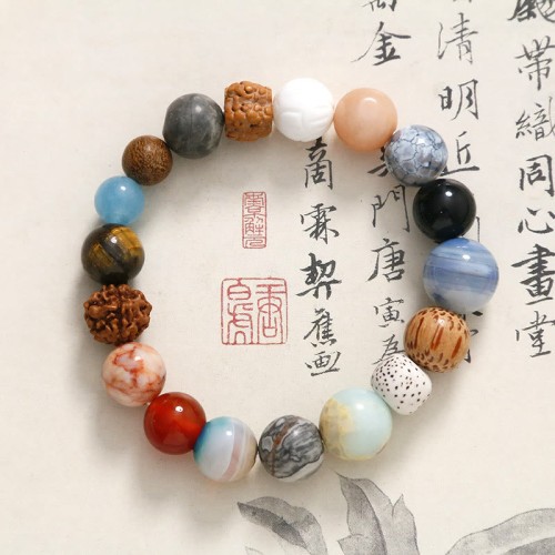 Bodhi Seed Crystal Agate Evil Spirits Protection Bracelet Bodhi Seed Crystal Agate Evil Spirits Protection Bracelet