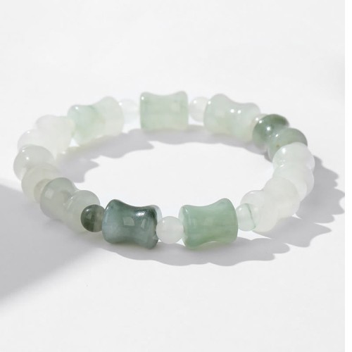 Jade Coconut Shell Bamboo Luck Bracelet