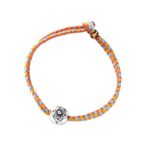 999 Sterling Silver Persimmon Luck Braided Bracelet 999 Sterling Silver Persimmon Luck Braided Bracelet